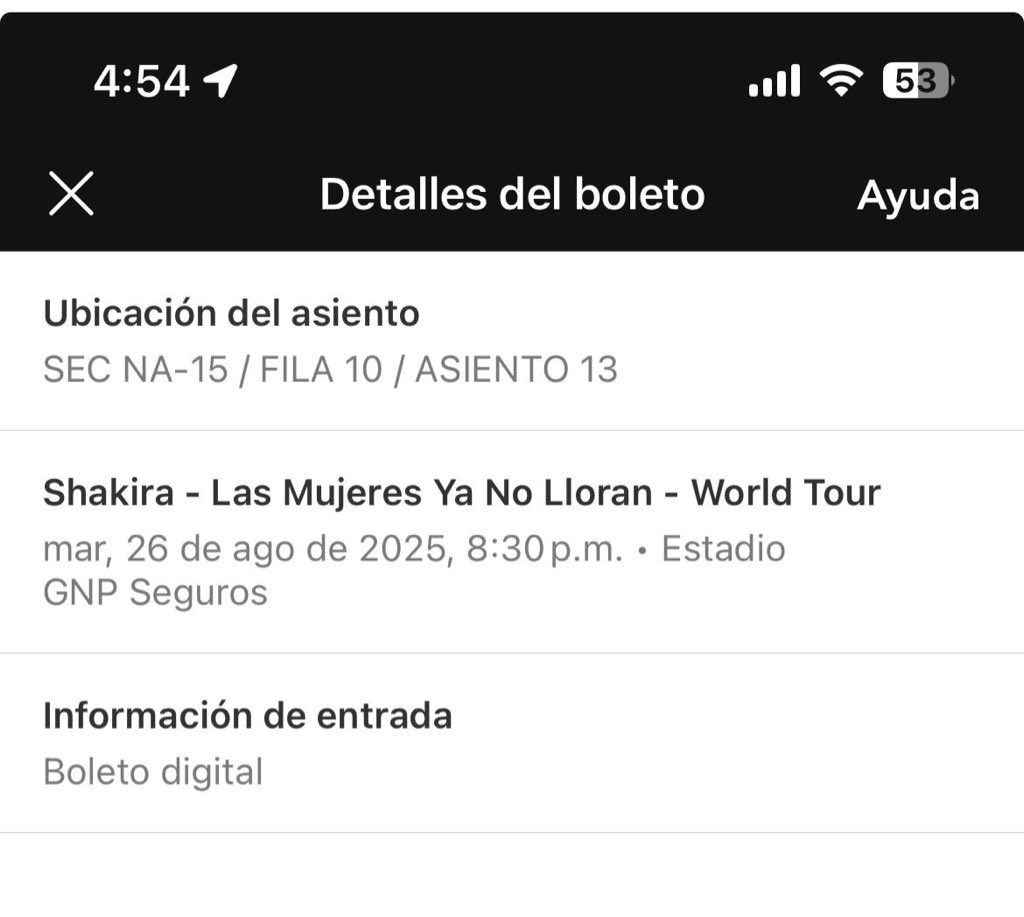 Viryyyyy20's tweet photo. Hola!! Estoy vendiendo 3 boletos para mañana ver a #Shakira en NA-15! A lo que me costaron ($2000 C/u). Podemos hacer el trato en persona y además les ponemos el transporte gratis saliendo de estos puntos 
SOS ayudaaaaa, me urge venderlos :( https://t.co/Y8GEXewamy