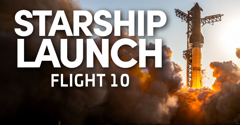 _jaykeegan_'s tweet photo. Starship Flight 10 - Round 3 NET tomorrow, pending commodities.

Join @NASASpaceflight live on YouTube and X from T-9 hours