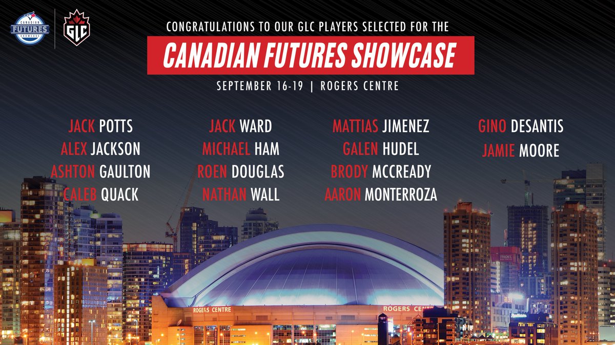 Congratulations to all of our GLC players that were selected to participate in the <a href="/BlueJaysAcademy/">TBJ Baseball Academy</a> Futures Showcase at the Rogers Centre in September.

#GLC🍁