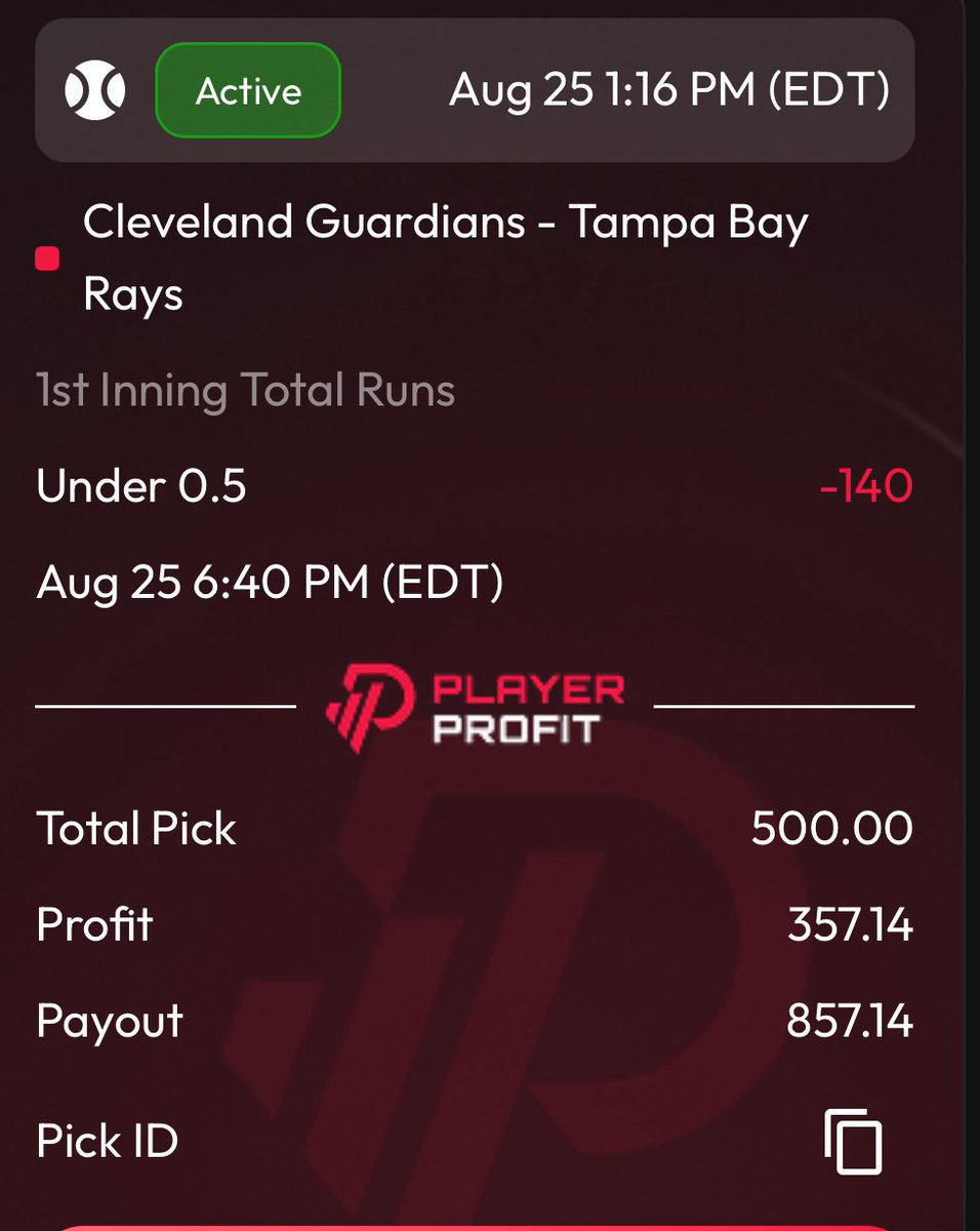TopGoose's tweet image. 3-0 MONDAY SWEEP 🧹 ‼️ 

▫️50% OFF ACTIVATED FOR 24 HOURS

Fonseca-2.5 Games ✅
NRFI Rays/Guardians ✅
Schittler O 5.5Ks ✅ (7 so far)

3-0 SWEEP 🧹 50% OFF ACTIVATED SO EVERYONE can CASH 💴

ITS 1$ a day! 🔥🤍

CODE - SWEEP (Monthly &amp;amp; above subs)
winible.com/checkout/14854……