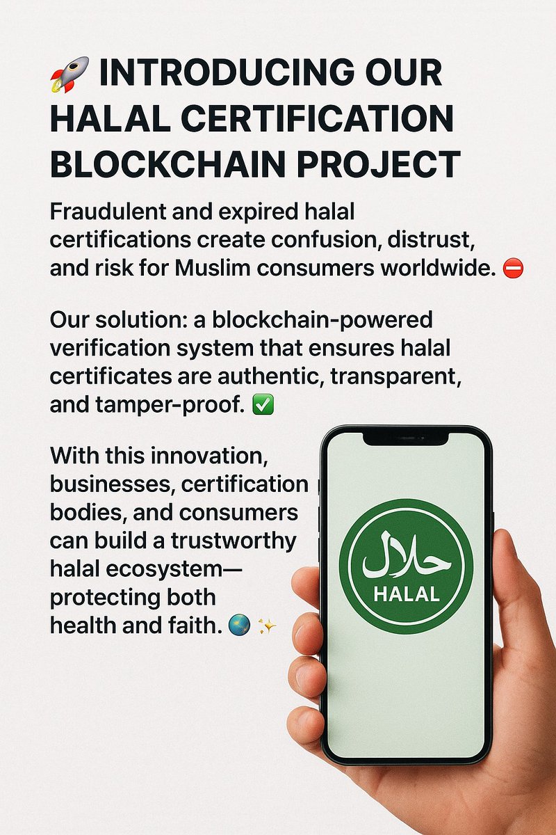 HaLaL Certification Blockchain tweet media