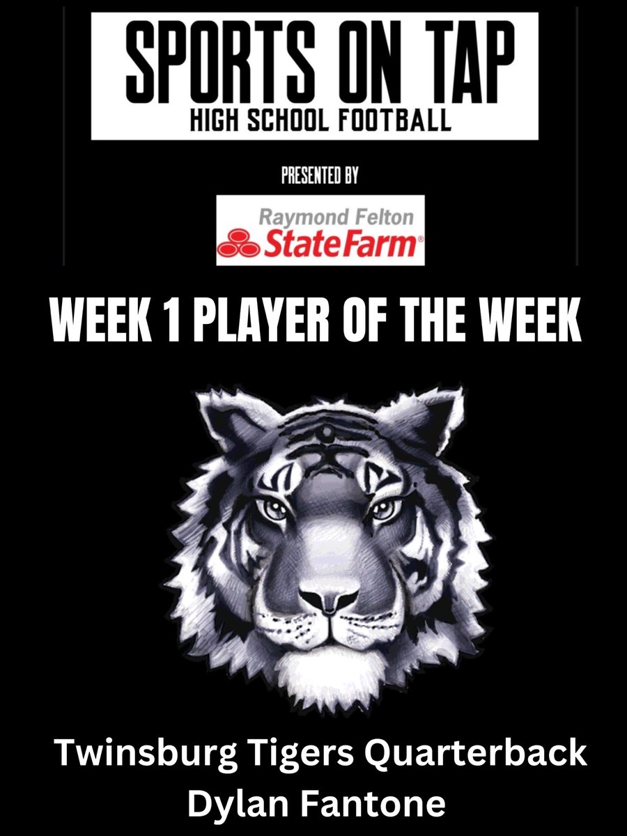 Sports On Tap (@sotpodcast) on Twitter photo Sports On Tap High School Football
Week 1 Player Of The Week
Twinsburg Tigers QB Dylan Fantone
32/43 285 Yards 4 Touchdown’s
<a href="/TwinsburgTigers/">Twinsburg Athletics</a> <a href="/TwinsburgHSFB/">Twinsburg Football</a> <a href="/DylanFantone16/">Dylan Fantone</a> <a href="/saulter_charles/">Coach Saulter</a> Sports On Tap High School Football
Week 1 Player Of The Week
Twinsburg Tigers QB Dylan Fantone
32/43 285 Yards 4 Touchdown’s
<a href="/TwinsburgTigers/">Twinsburg Athletics</a> <a href="/TwinsburgHSFB/">Twinsburg Football</a> <a href="/DylanFantone16/">Dylan Fantone</a> <a href="/saulter_charles/">Coach Saulter</a>