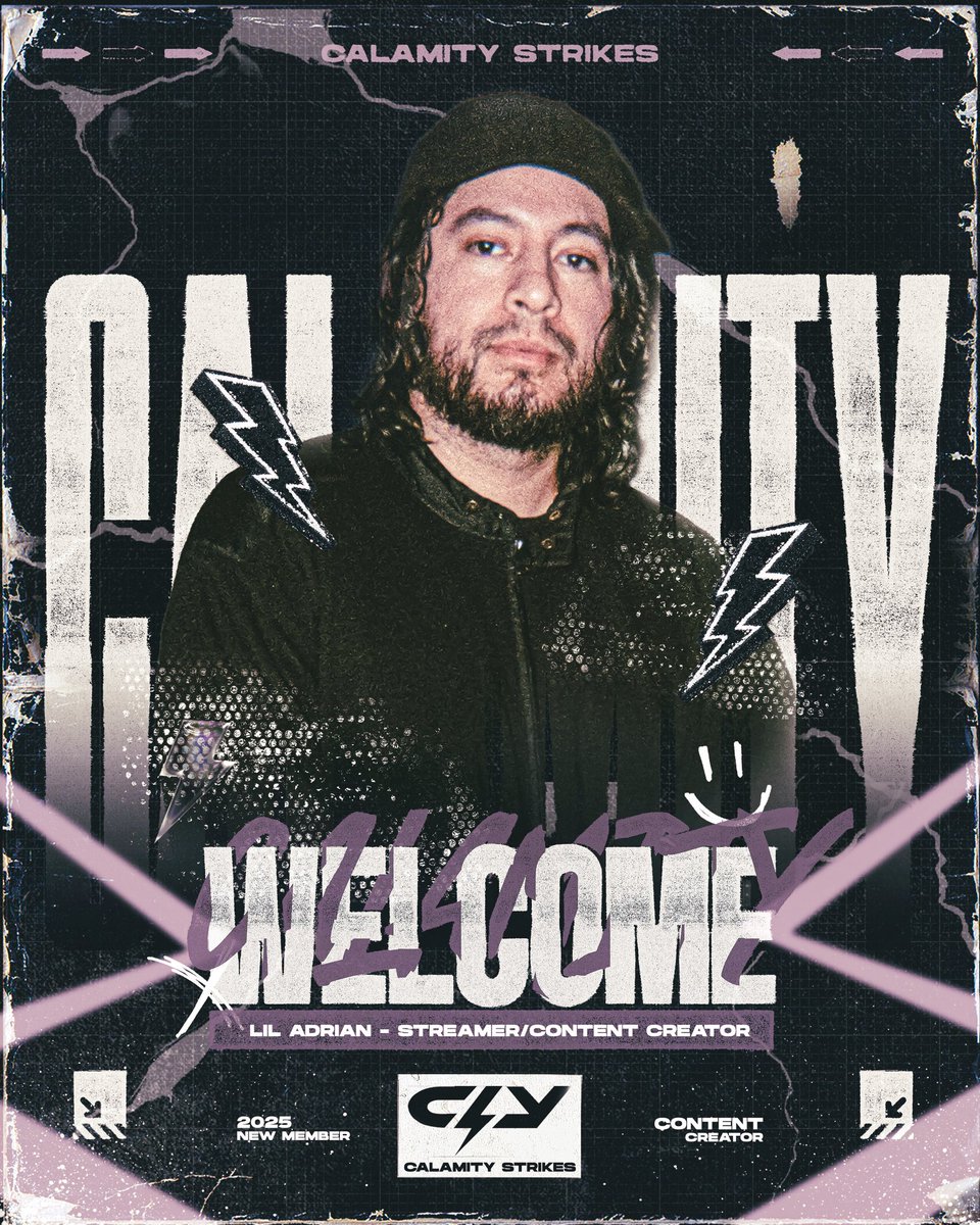 Calamity (formerly DTR) (@calamityesc) on Twitter photo It’s time to introduce another powerhouse to our roster. ⚡️💜
Join us in giving a warm welcome to <a href="/liladrian___/">Lil' Adrian</a>, one of our newest content creators & streamers, officially joining the Calamity Family!
We are EXCITED to have them on board!
#CalamityStrikes It’s time to introduce another powerhouse to our roster. ⚡️💜
Join us in giving a warm welcome to <a href="/liladrian___/">Lil' Adrian</a>, one of our newest content creators & streamers, officially joining the Calamity Family!
We are EXCITED to have them on board!
#CalamityStrikes