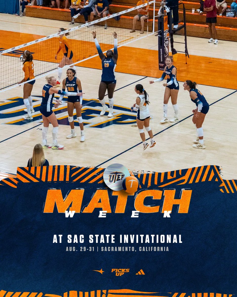 UTEPVB's tweet photo. ๐ It's Match Week!!! ๐จ
First serve of the season โก๏ธ Sacramento State Invitational. Letโs get it! ๐ฅ
#PicksUp #utepvb #ncaawvb https://t.co/7xhWNB2i8i