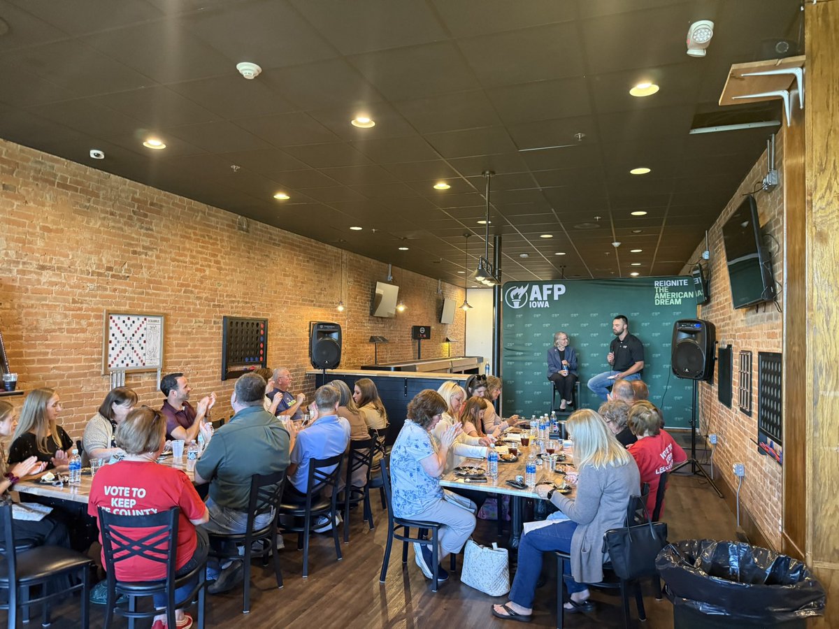 It was great joining <a href="/AFPIowa/">AFPIowa</a> in Lee County for a town hall where I heard directly from constituents and answered their questions.

We talked about historic tax cuts for Iowa families, securing the border, protecting women’s sports, lowering costs, preserving Medicaid for those