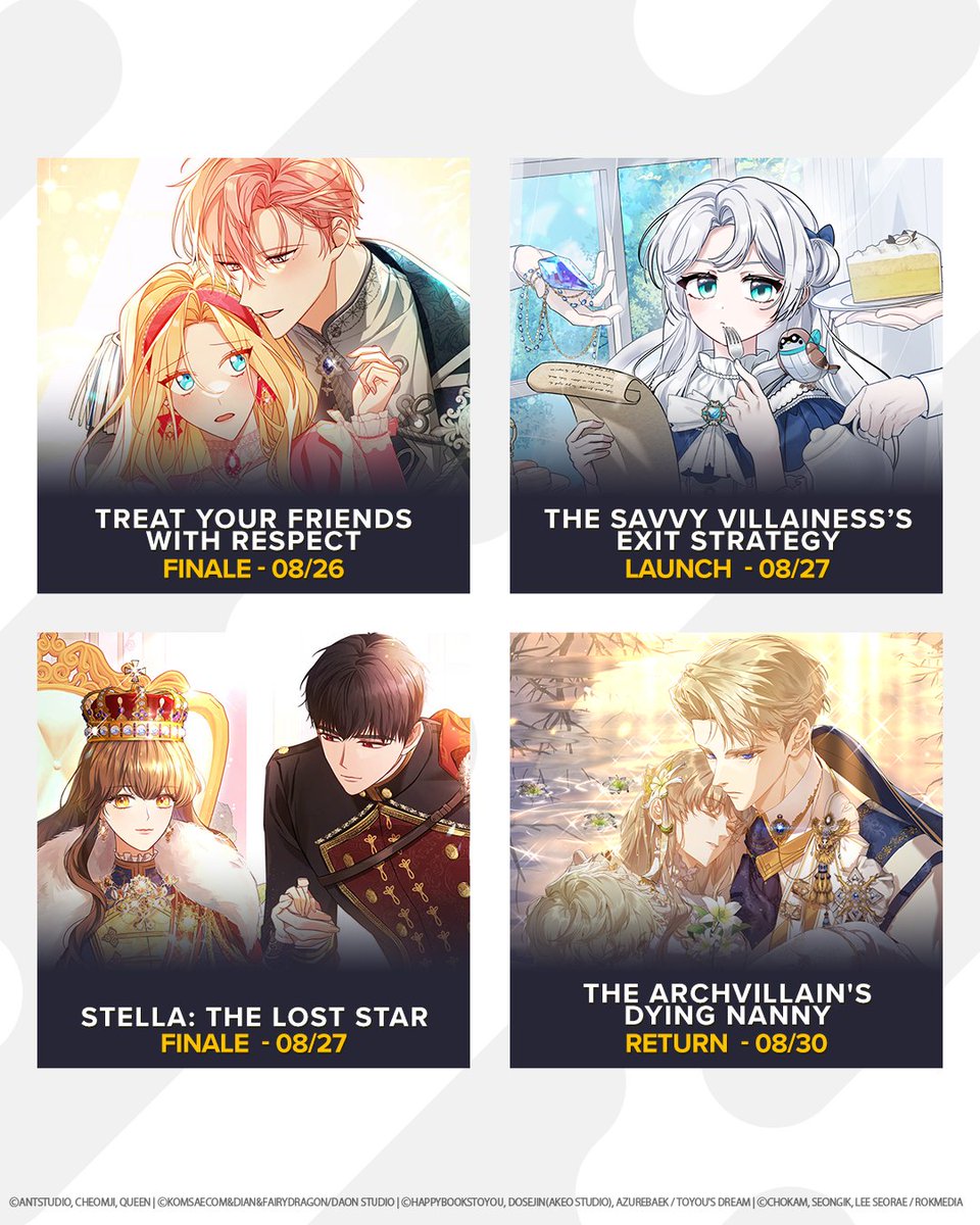 Almost the last week of summer🌅

Wind down with this week's new releases, starting with: 
The Duke’s Obsession With His Wife🫅
My Farm by the Palace👩‍🌾
The Devil Never Cries 😈

With much more that you can read only on the Tapas app!