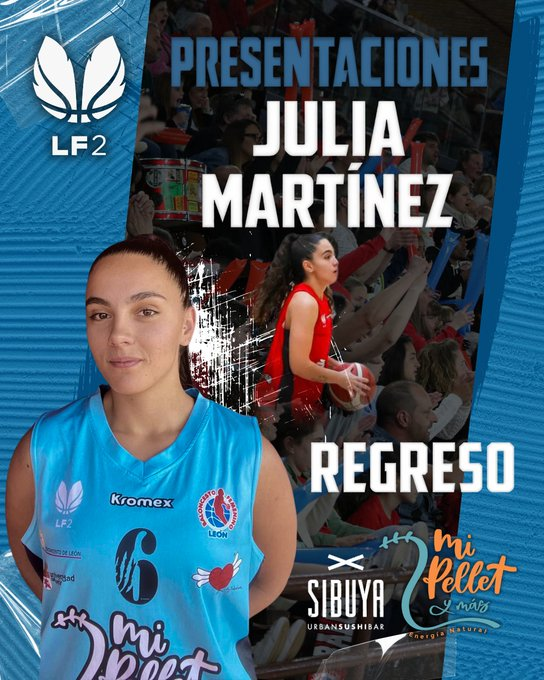 🚨 Mercado #LF2: El mercado sigue sumando efectivos de cara al nuevo curso

▶️ Las "Julias", protagonistas de un intenso lunes de fichajes 

✅ Júlia Muñoz - <a href="/uemataro/">U.E. Mataró</a>
✅ Odett Schlegl - <a href="/GMASB_/">Granada + Baloncesto</a> 
✅ Ainara García - <a href="/cbislascanarias/">CBIC SPAR Gran Canaria</a> 
✅ Julia Martínez - <a href="/bfemeninoleon/">B.F. León</a>