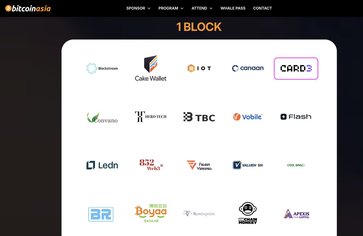 Card3 (@card3_ai) on Twitter photo We're thrilled to sponsor Bitcoin Asia🇭🇰 <a href="/BitcoinConfAsia/">BitcoinConfAsia</a>
🤖Card3 is your AI co-pilote to unlock smarter business connections🤝
🪪We're redefining IRL networking with AI-powered business card and NFC-enabled phygital experiences.
<a href="/TheBitcoinConf/">The Bitcoin Conference</a> We're thrilled to sponsor Bitcoin Asia🇭🇰 <a href="/BitcoinConfAsia/">BitcoinConfAsia</a>
🤖Card3 is your AI co-pilote to unlock smarter business connections🤝
🪪We're redefining IRL networking with AI-powered business card and NFC-enabled phygital experiences.
<a href="/TheBitcoinConf/">The Bitcoin Conference</a>
