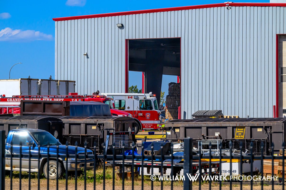 Structure Fire - Prairie Disposal - Grande Prairie, AB 3:30 PM Monday Afternoon #gpab