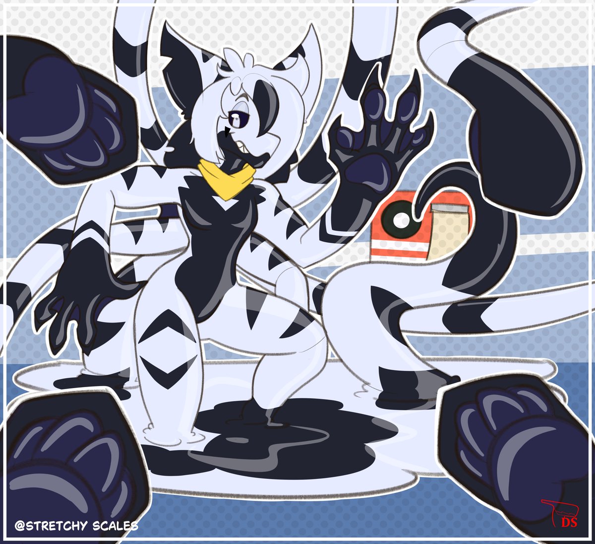 StretchyScales 🐲🫠 (@stretchyscales) on Twitter photo Continuing with more raffle winners. Here is <a href="/SiraWox/">Cream 🍉🍥Commissions: CLOSED</a>, guarding the save point Continuing with more raffle winners. Here is <a href="/SiraWox/">Cream 🍉🍥Commissions: CLOSED</a>, guarding the save point