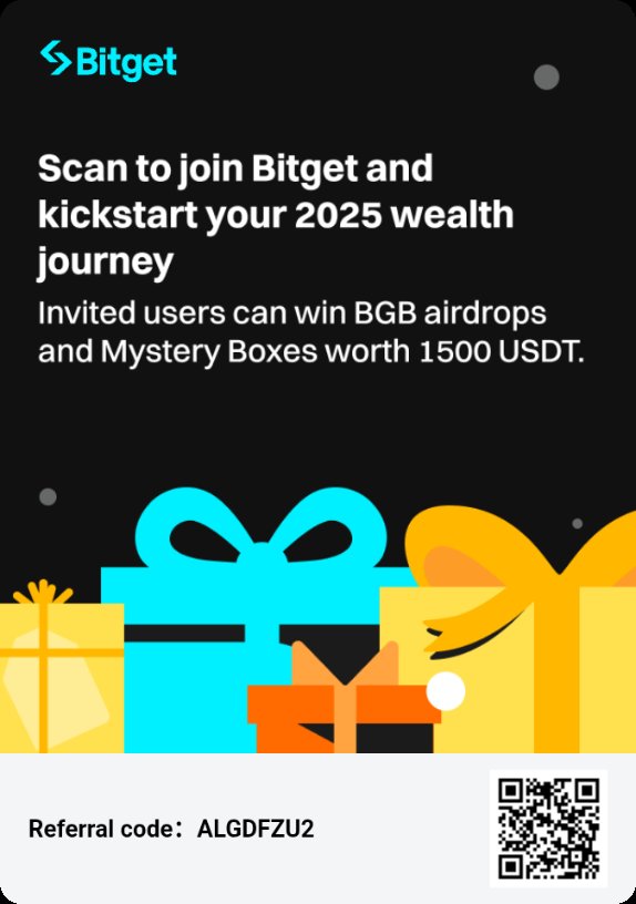 Let’s complete referral tasks so each of us can earn $30 worth of BTC airdrops and Mystery Boxes valued at up to 1500 USDT!
share.bitget.com/u/79KBUHD4?cla…