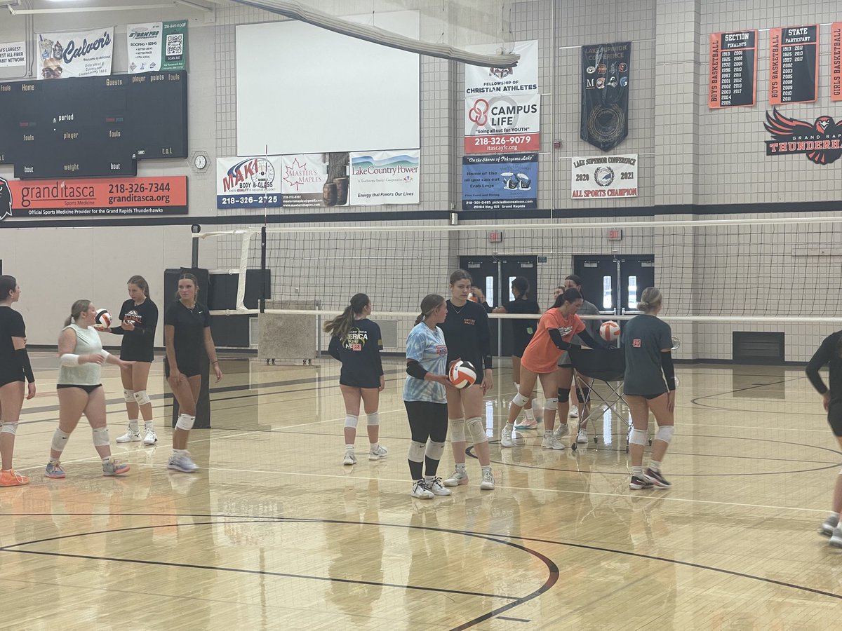 The first home volleyball game of the year is tomorrow night. Go Thunderhawks!