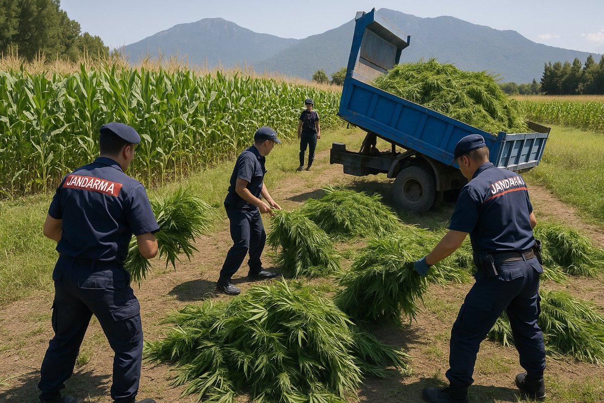 Muğla Köyceğiz’de Mısır Tarlasında Şok Oper-syon: Jandarma Gizlenmiş K-n-vir Tarlasını Ortaya Çıkardı, 2 Kamyon Dolusu Bitkiyle Birlikte 50 Kilo Esr-r ve S-lah Ele Geçirildi!