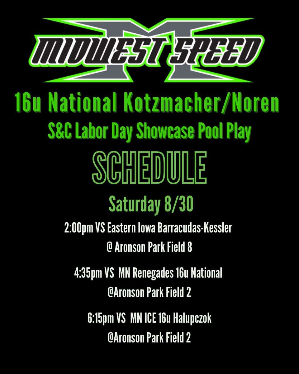 Ready to get back on the field this Saturday at the S&amp;C Showcase!! #rollspeed 

My schedule below: