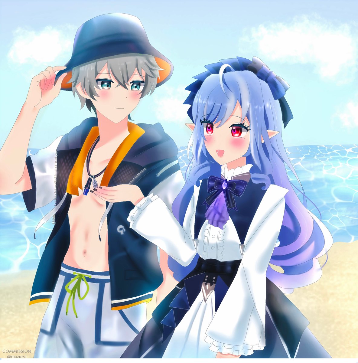 mkdragon89's tweet image. Last days of summer 🏝️☀️ 
#wisevian #viviwise #アキビビ 
my commissioned art | by @mazuryi_kana