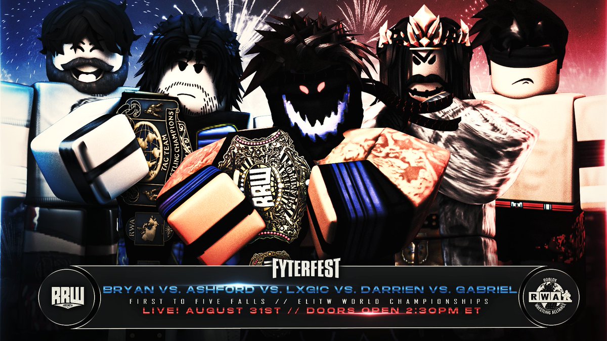 RRW (@rrwplus) on Twitter photo IT'S OFFICIAL! ๐จ:
<a href="/CyxnLxgicRBLX/">DISASTERPIECE</a> came into RRW with ONE MISSION & he looks to complete the FINAL STEP in his mission as he defends the Elite World Championship against 4 of the BEST RRW has to offer in @devilOPRW, @turlewtourettes, <a href="/RWMessiahKD/">Ked Darrien</a>, & <a href="/jamezishot/">Jamez</a>!
WHO will walk IT'S OFFICIAL! ๐จ:
<a href="/CyxnLxgicRBLX/">DISASTERPIECE</a> came into RRW with ONE MISSION & he looks to complete the FINAL STEP in his mission as he defends the Elite World Championship against 4 of the BEST RRW has to offer in @devilOPRW, @turlewtourettes, <a href="/RWMessiahKD/">Ked Darrien</a>, & <a href="/jamezishot/">Jamez</a>!
WHO will walk