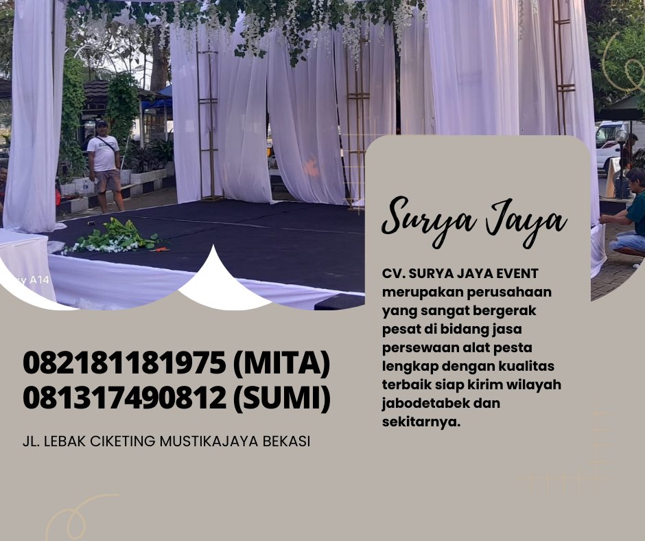 suryajayaevent1's tweet image. Rental Panggung Karpet Hitam Kota Wisata Bogor

lebih bisa menghubungi nomor dibawah ini via wa atau sms : 082181181975 ( mita) 081317490812 (sumi)

#sewapanggung #panggung #karpet