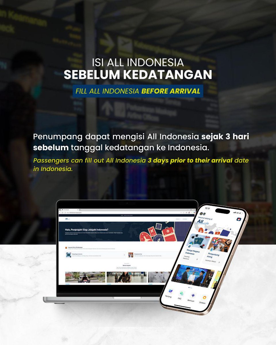 karantinantb's tweet photo. Dengan All Indonesia, pelaporan kedatangan kini lebih praktis โ๏ธ
#AllIndonesia #simplifyyourarrival https://t.co/7wKO8jJmbA