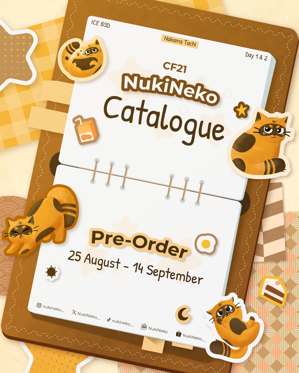 [🔁+❤ are very appreciated ]
NukiNeko's #CF21 Pre-Order + GA

📅 25 Agust-14 Sept 2025
📜Genshin, ZZZ, Hololive, ALNST, JJK, SxF, Ghibli, Mob Psycho 100
📦Pick Up (both days) or Delivery
🌎GO are welcome! Dm me~

🔗nukineko.fillout.com/cf21_po

#CF21 #Comifuro21 #Comifuro21Catalogue