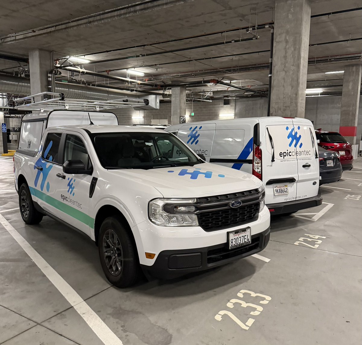 Stumbled on two <a href="/EpicCleantec/">Epic Cleantec</a> vehicles out in the wild. Had to stop + take it in.

Not long ago, this company was me, my dad, and a folding picnic table (i.e. my desk) in a garage. Now, our growing team are making water reuse a reality. 

Not something I’ll ever take for granted.