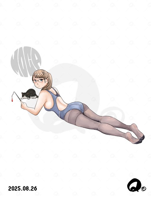 8月は毎日競泳水着で過ごしてる娘 