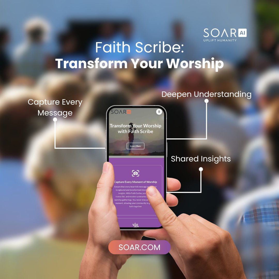 Enhance your faith experience with AI-generated reflections tailored to the teachings that matter most to you.

Deepen your spiritual journey here → try.soar.com

#SoarWithUs #AIForGood #AIInFaith