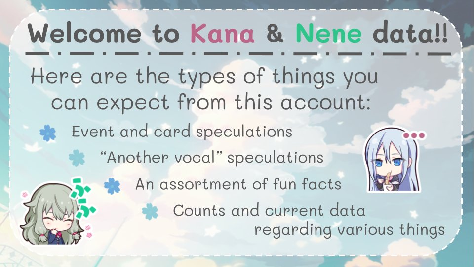 Kana & Nene | PJSK Data and Specs tweet media