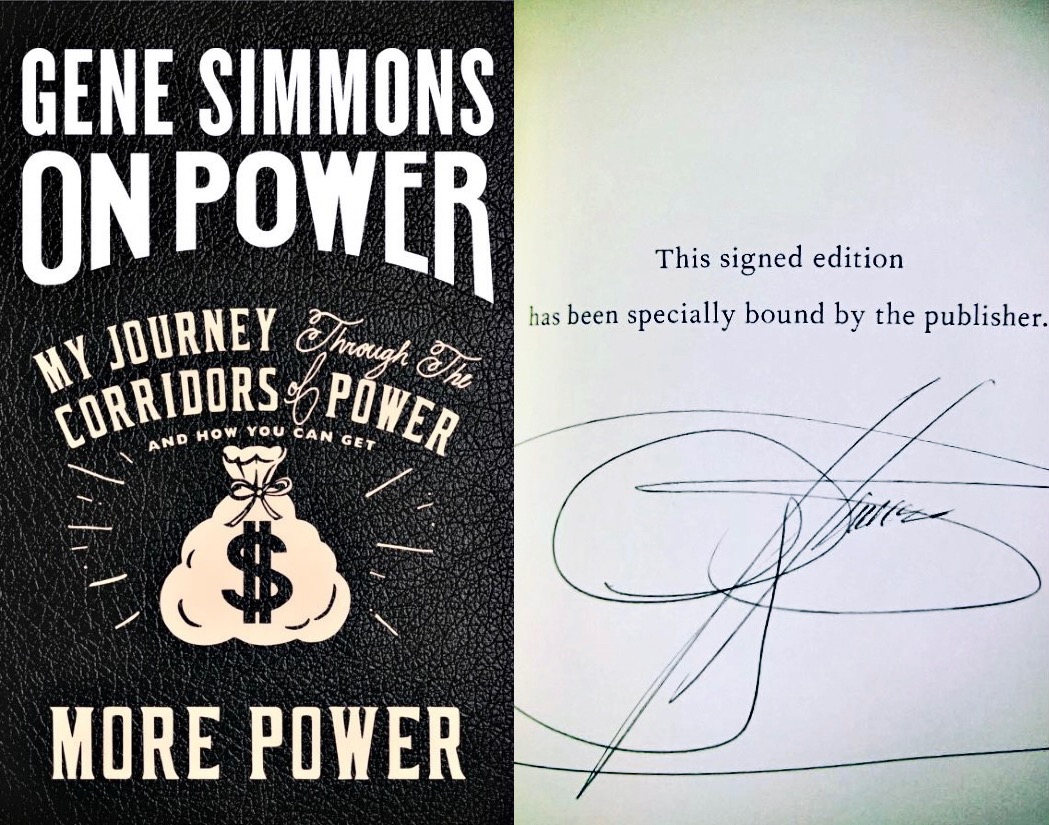 staytoonedfolks's tweet image. Happy birthday to @genesimmons of the legendary KIϟϟ! 🎂🎸
“On Power: My Journey Through the Corridors of Power and How You Can Get More Power” signed by Gene for Barnes &amp;amp; Noble is from our collection.
#GeneSimmons #KISS #OnPower #BarnesAndNoble