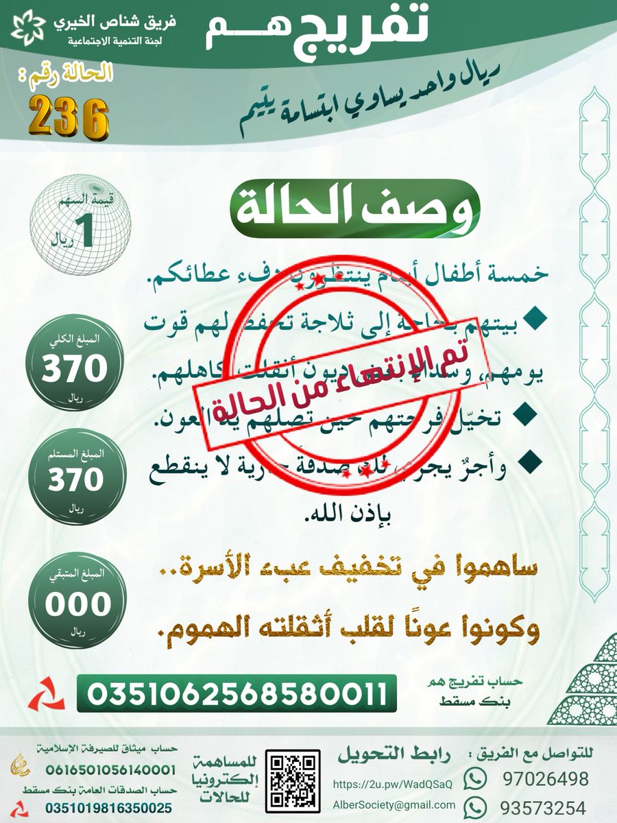 انتهت الحالة بفضل الله