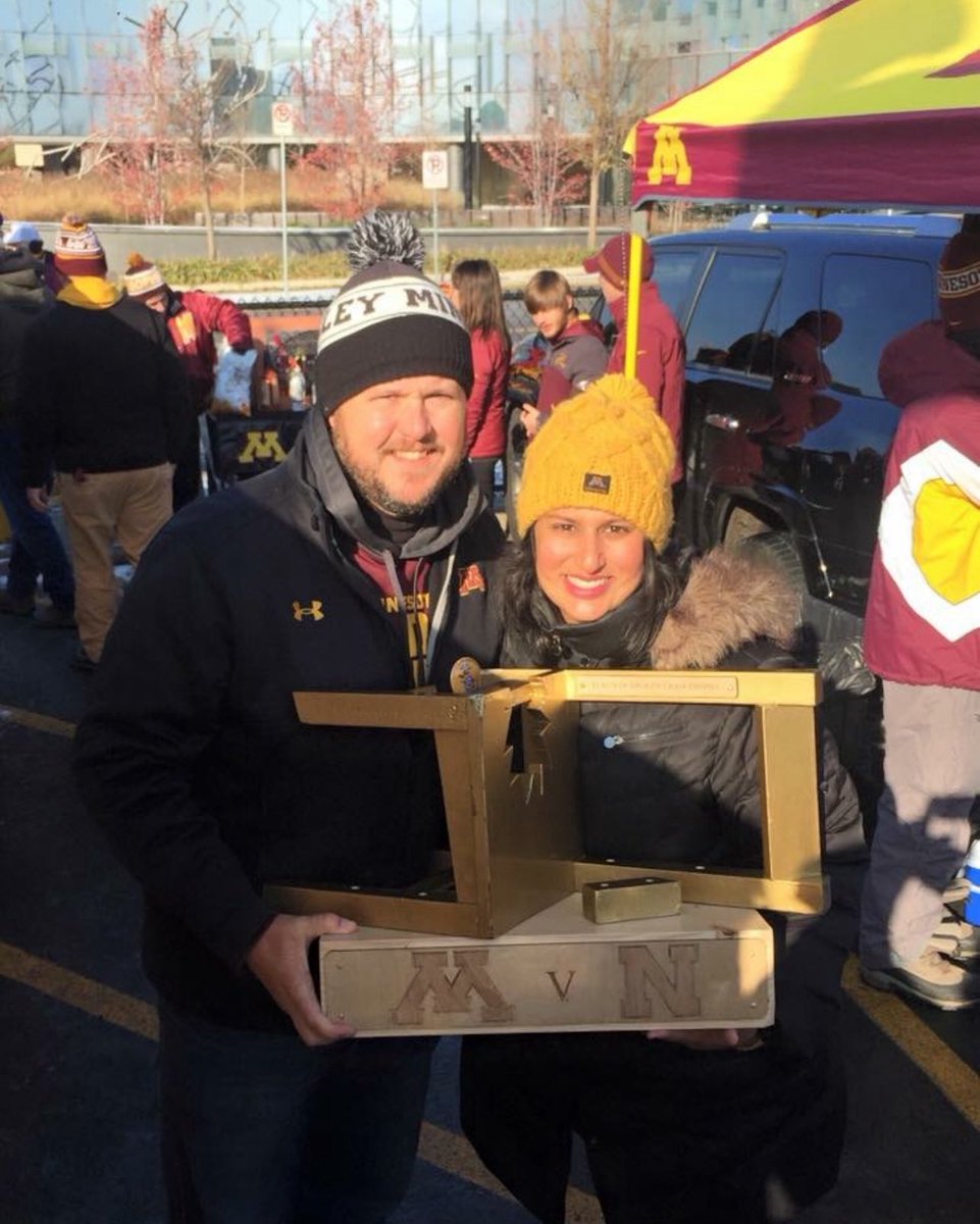 NadineBabu's tweet photo. Official Retirement Announcement!!!!

After a great run in the Ski-U-Mah lot since TCF Bank Stadium opened, @BenJohnshoy and I are officially retiring our tailgate. We’ve tried to scale down and hand it off to others for years, but no takers! 

Have LOVED bringing people together for so many years, raising so much money for The Leukemia and Lymphoma Society, and forgetting more memories than most people ever have. I can’t even begin to thank Ben, our sponsors @UtepilsBrewing, @7thavenuepizza & @grayduckspirits and all of you that donated enough! 

I will be in the press box this year, covering the games for @GopherHole with @Jared_Hines27 (except for this home opener, where I’ll be testing out all of the new food and drinks for @GopherFood and reporting back to you)! 

The good news for you is that there is a Gopher Van decked out and ready to go that we need to sell. 1999 Chevy Express, around 140K miles with new brake lines and tires since we bought it. It runs great. It’s even made it to Iowa City. Make an offer and we’ll probably accept it…we can even include some tailgate supplies to get you started! We’d love for a Gophers fan to purchase this and continue building community and memories.