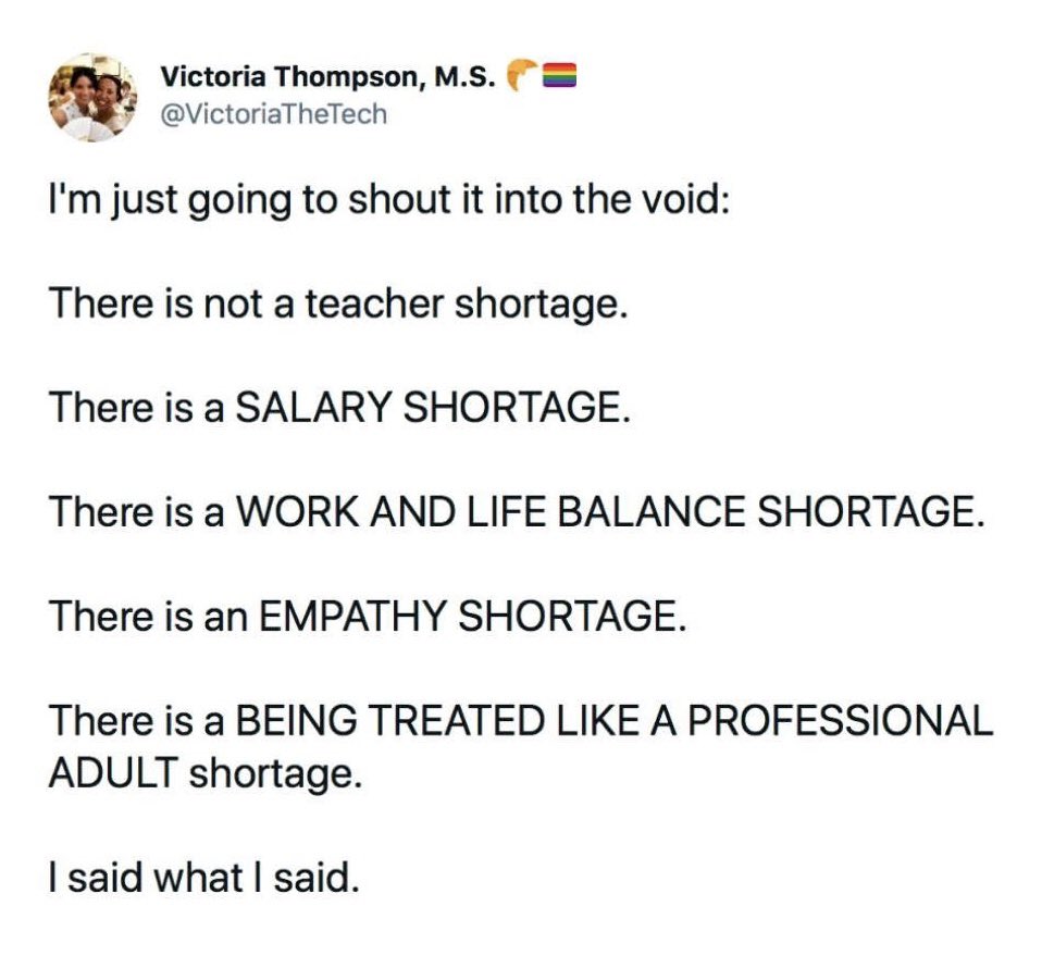 TalkerTeacher's tweet image. There are a few more shortages that deserve more comment, right folks?
But this is a good place to start.
Unqualified teachers being hired right now in districts all over BC.
#bctf #BCED @lisabeare