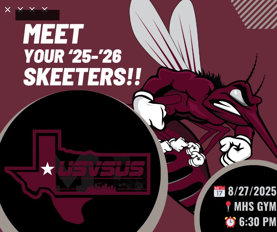 Skeeter Nation!!!! Don’t make plans on Wednesday!!!! Come meet the athletes, cheer team, drill team and band this Wednesday!!!! Doors open at 6!! Make sure you get your seat early!! <a href="/LadySkeeterBall/">Lady Skeeter Basketball</a>