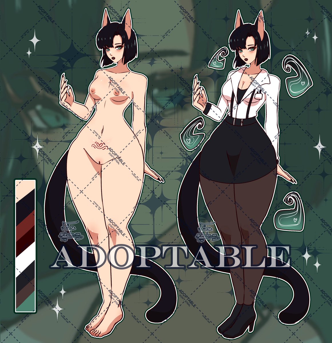 ✦MYSTERY CAT✦ 

FLAT PRICE 70 USD

✧Rules
- Hold maximum 2 weeks
- Give me credits for the design
- You can resell at a higher price only if you have extra art
- No refunds
- Personal use [Commercial Use Extra 100 Usd] 

✧Paypal-Kofi-Transfer(mxn)

#adoptable #nsfw #toyhouse