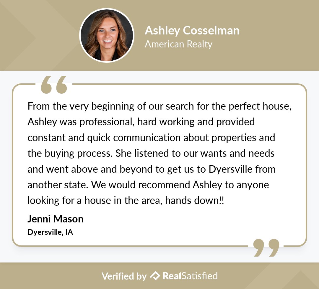 Ashley_kl's tweet photo. Fortunate to have helped bring the sweetest family to Dyersville! https://t.co/BZQ7Efr6Lh via @realsatisfied https://t.co/J6BNkZbK6w