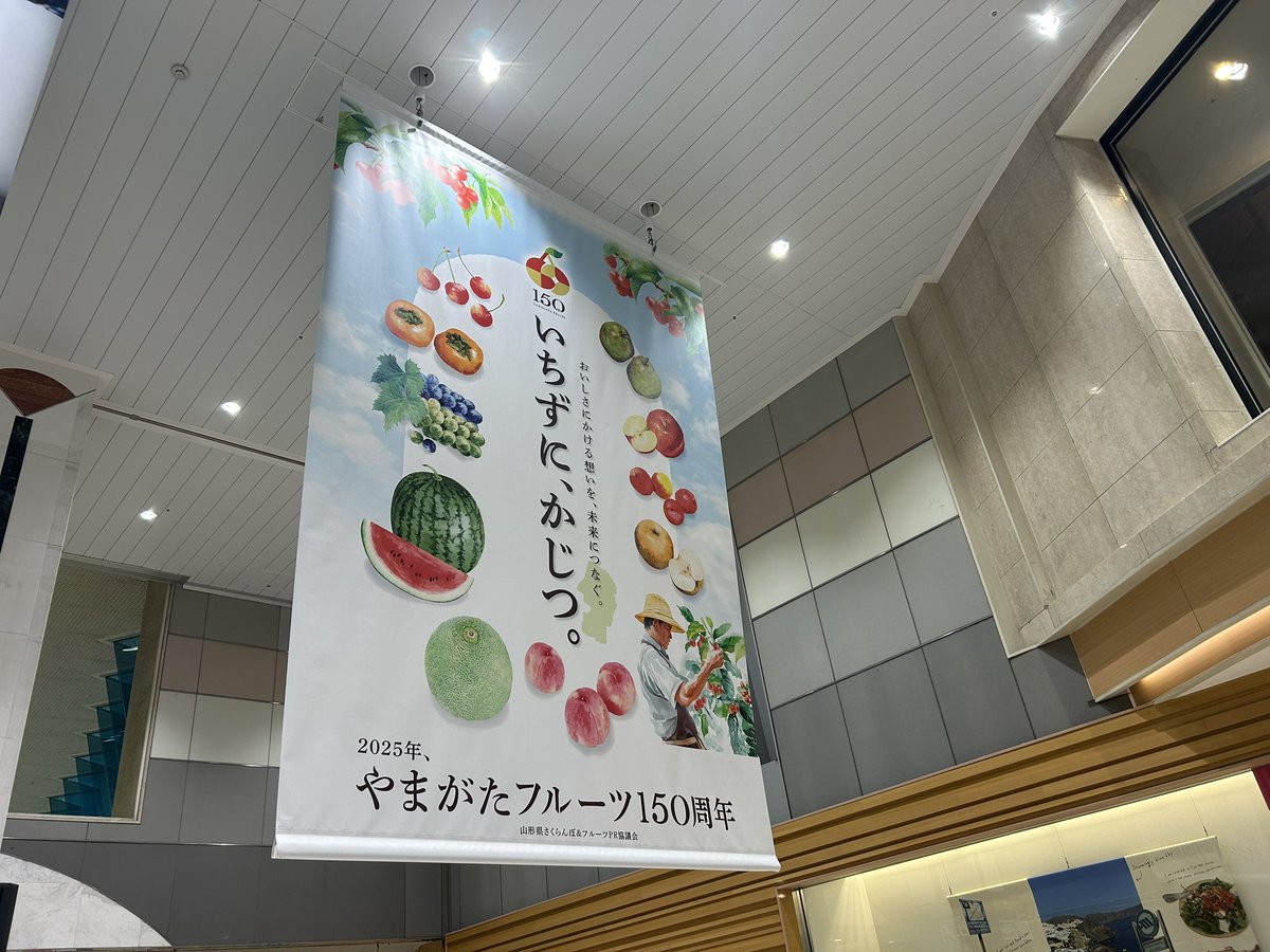 yyoshitomo19's tweet image. 山形で果物をつくりはじめてから、今年2025年は150周年の節目の年。
先人たちが「いちずに」築き上げてきた「かじつ」に対する情熱と信頼を継承していきます。
フルーツ王国山形県はこれから実りの秋を迎えます。ぜひ山形県産の果物をお召し上がりくださいね！
#山形駅 #フルーツ #果物 #王将果樹園