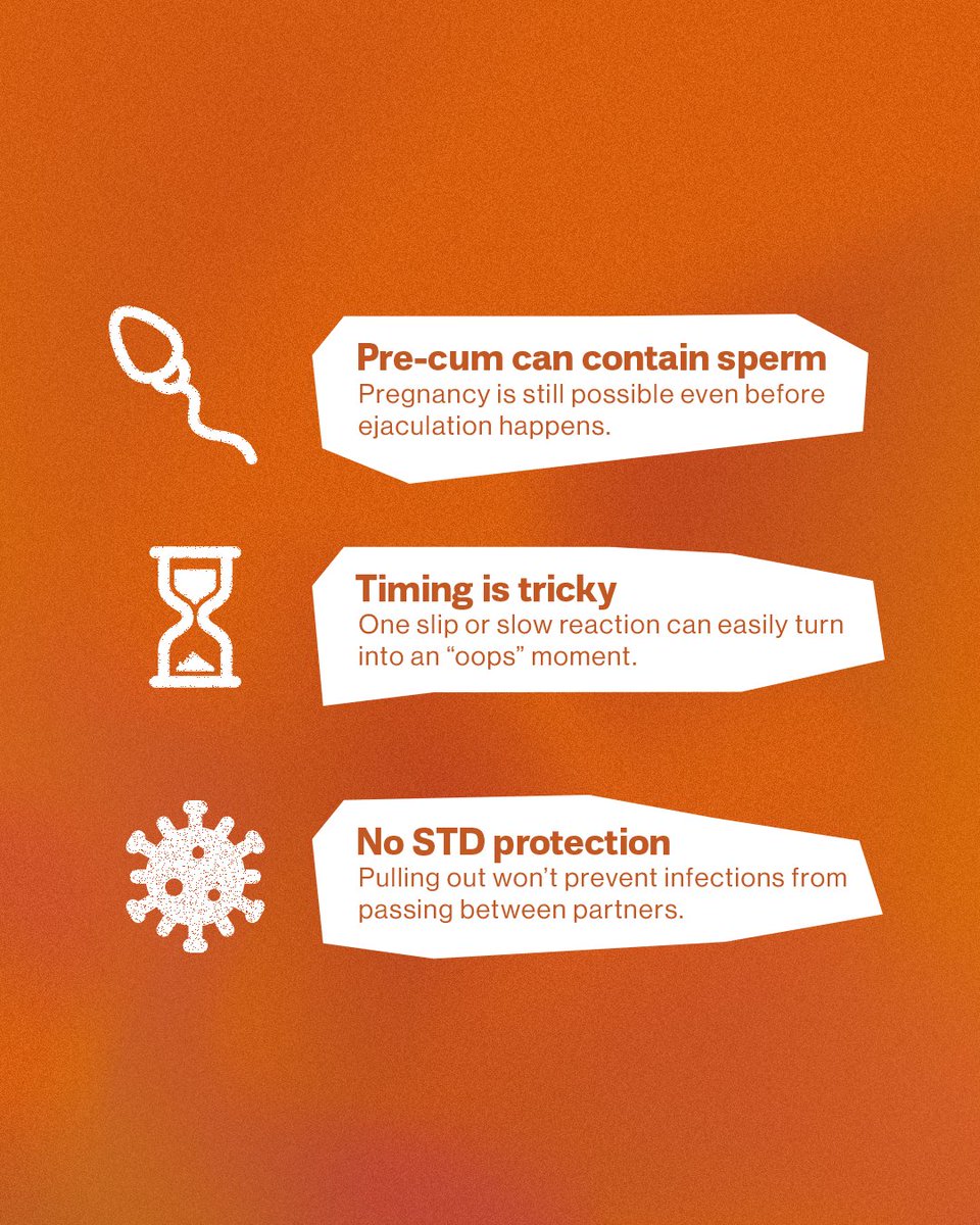 _faireplay's tweet photo. SEX 101: Pulling out ≠ protection 🚫

Here’s why pulling out doesn’t count as protection:
⚠️ Pre-cum can still contain sperm
⚠️ Zero protection from STIs
⚠️ High risk of accidents (lalo na if late mag-pull out)

Condoms are safer, simpler, and way more effective. ✅ https://t.co/DIcYmQ0QvS