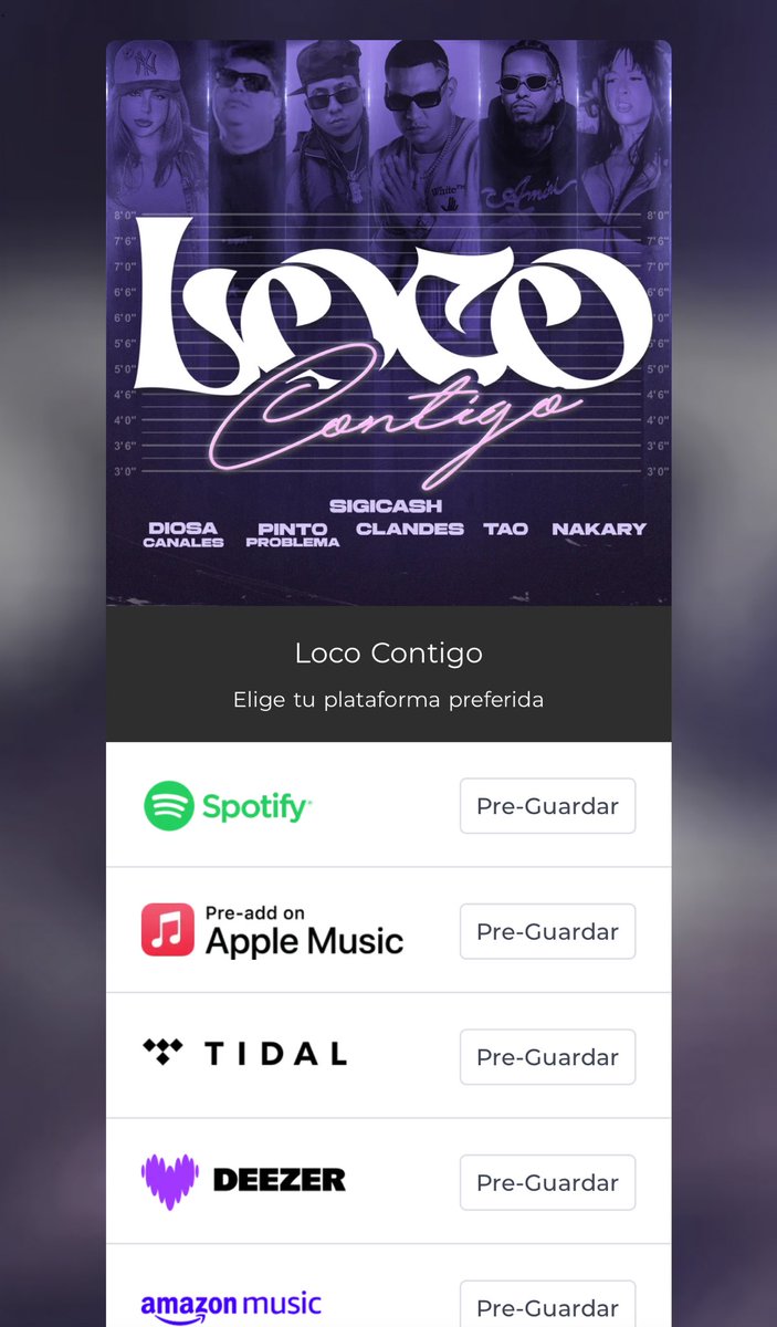 Sigicash (@sigicash) on Twitter photo Ya puedes hacer tu… #PreSave de #LocoContigo💿 Ft. #pintoelproblema #Nakary #tao #Clandes <a href="/canalesdiosa/">Diosa Canales</a>
2str.ms/601960141293 Ya puedes hacer tu… #PreSave de #LocoContigo💿 Ft. #pintoelproblema #Nakary #tao #Clandes <a href="/canalesdiosa/">Diosa Canales</a>
2str.ms/601960141293