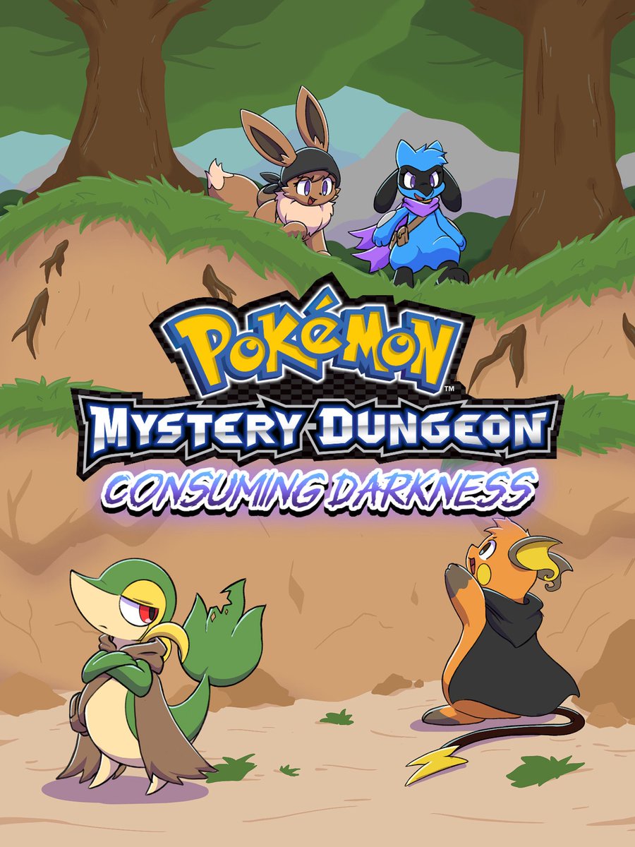 “A world doomed to be conquered by everlasting darkness…” - …?

Cover for a re-continued PMD story/comic. Prologue planned to release this upcoming late September if things go smoothly…