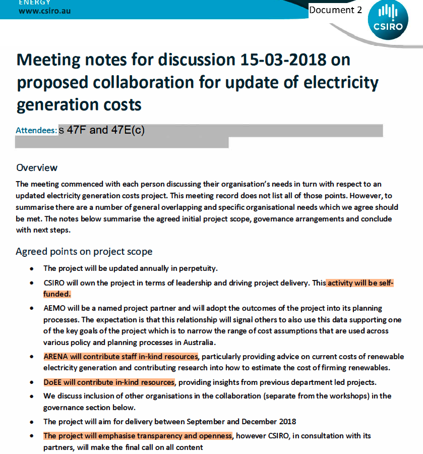 We also have meeting notes to follow up on the proposal:  
Self-funded, not a commercial activity. 
Lots of in-kind resources from other government departments and agencies.
And an emphasis on transparency and openness. 

You can't make this up. 7/
