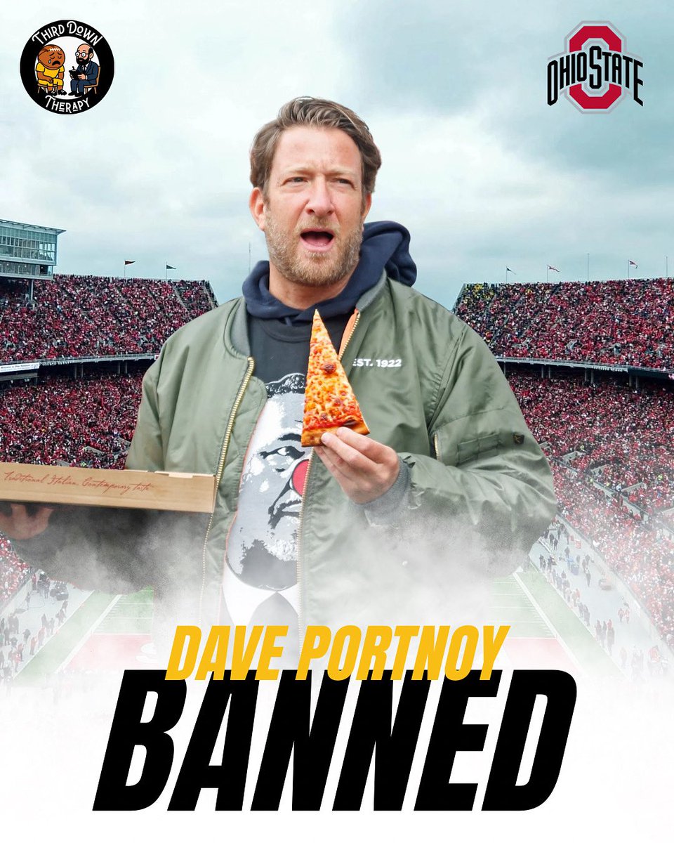 Classic. Ohio State just banned Dave Portnoy from entering its stadium for the Buckeye season opener against Texas.

#thirddowntherapy #tdt #stoolepresidente #cfb