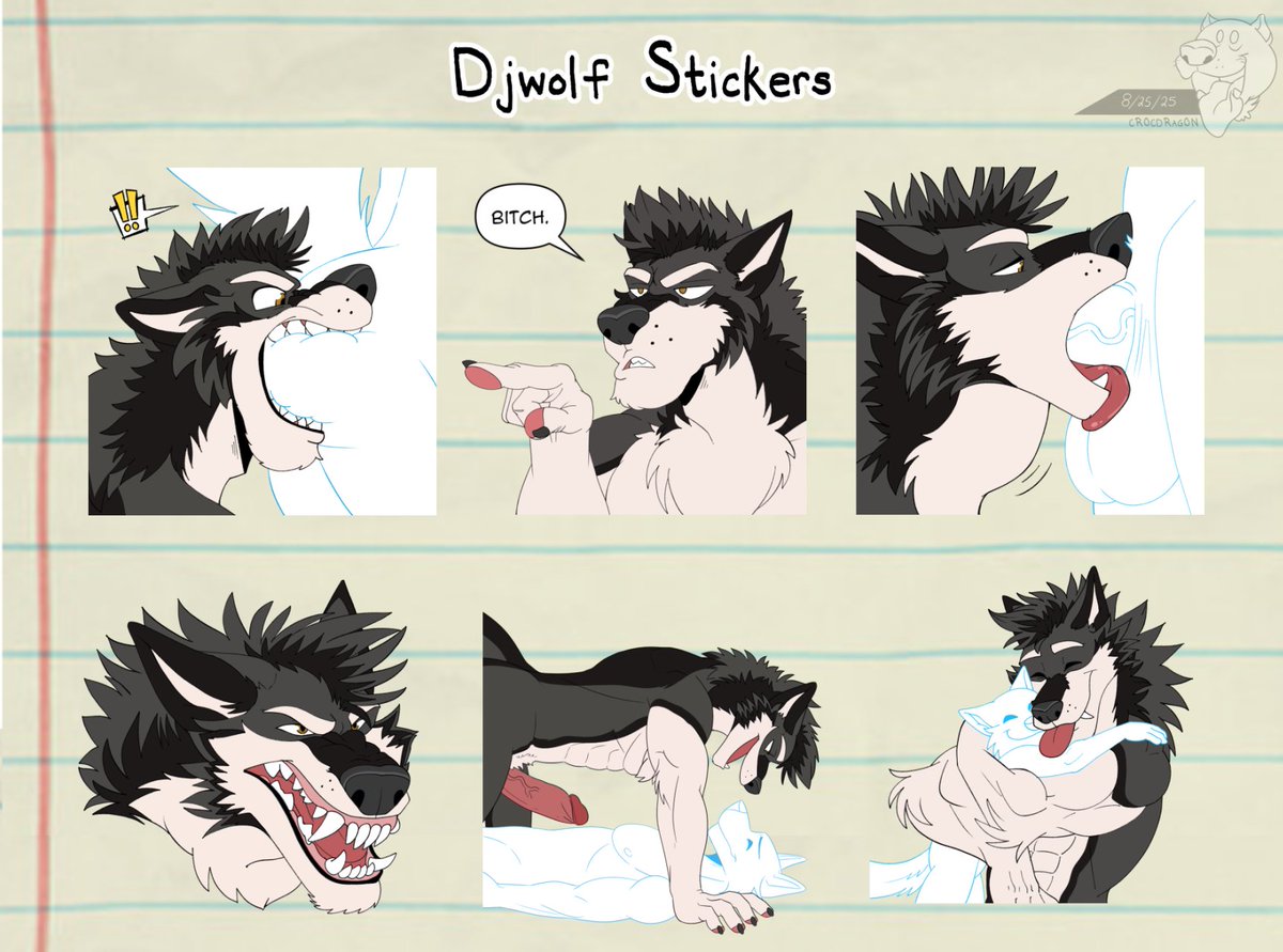 Telegram stickers commissioned by Djwolf