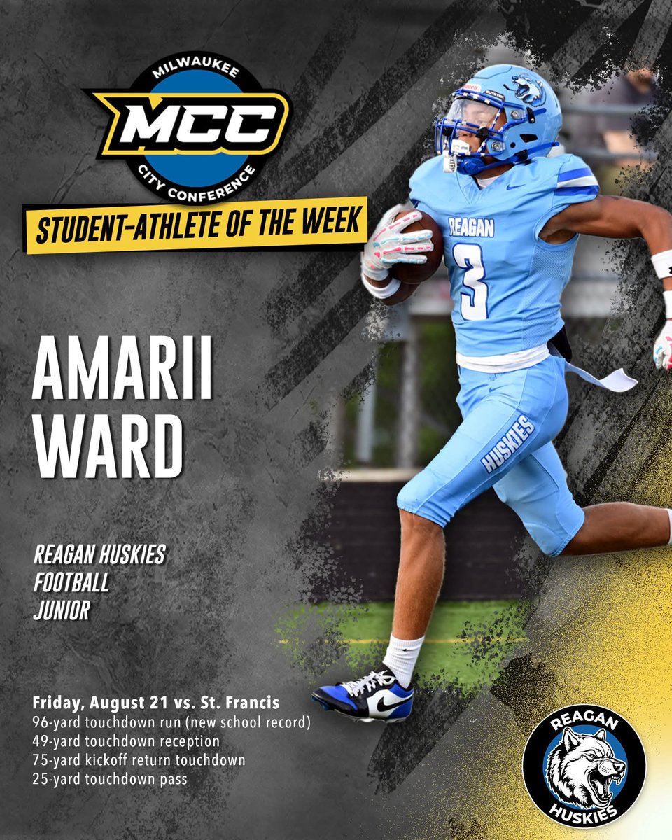 Milwaukee Reagan junior Amarii Ward caught, ran and passed for a TD against St. Francis on Friday.

Oh, and he also returned a kickoff for a score. (per MCC FB page) #wisfb