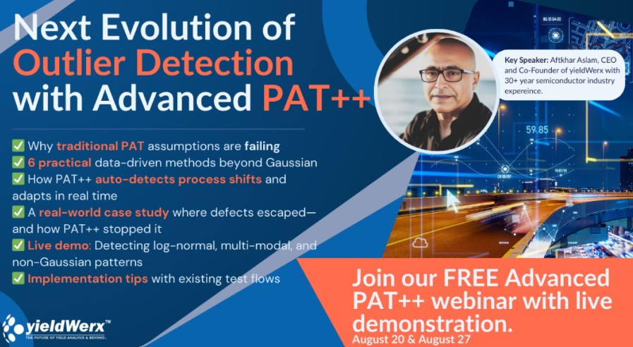 yieldWerx's tweet image. 📷 Webinar : August 27, 2025 | 3:00 PM CET / 2:00 PM UK / 6:00 PM Pakistan Standard Time

Save your seat: yieldwerx.com/advanced-pat-w…

#Automotive #chiptesting #yieldmanagement #semiconductors