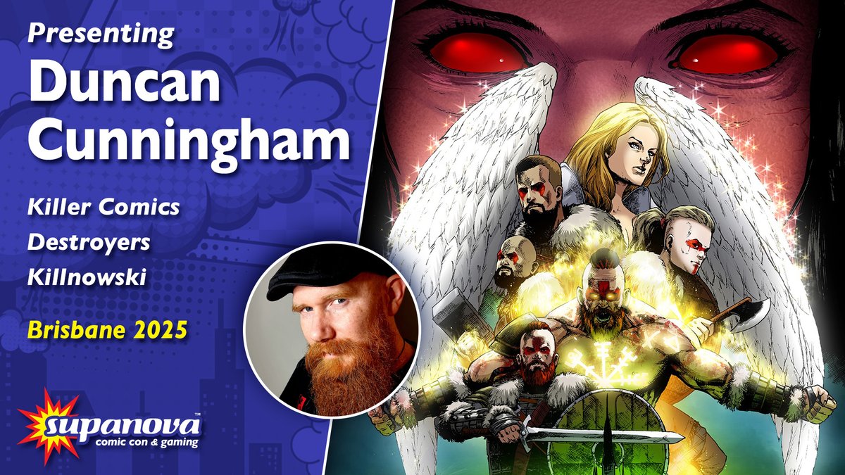 His creations are all 'killer' and no filler - catch Supa-Star <a href="/KillerComicsDJC/">Duncan Cunningham</a>, only at Supanova in Brisbane!

Duncan is the owner of <a href="/KillerComics/">Killer Comics</a>; a home for gritty, action-packed stories that are NOT for the faint of heart! supa.fans/DCunningham