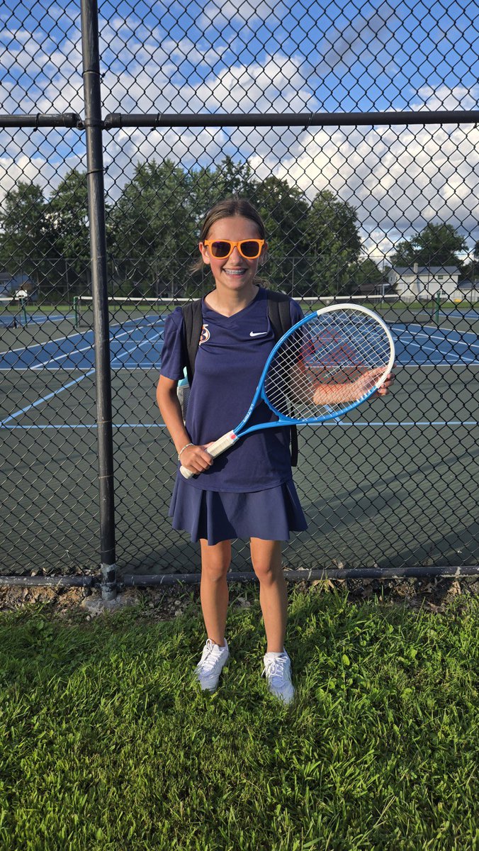 My girl Ella!!! Her first career JV win at 1st singles!! Great kid who always smiles and has a great attitude! #TitanProud <a href="/AthleticsBMHS/">Berea-Midpark Titans</a>