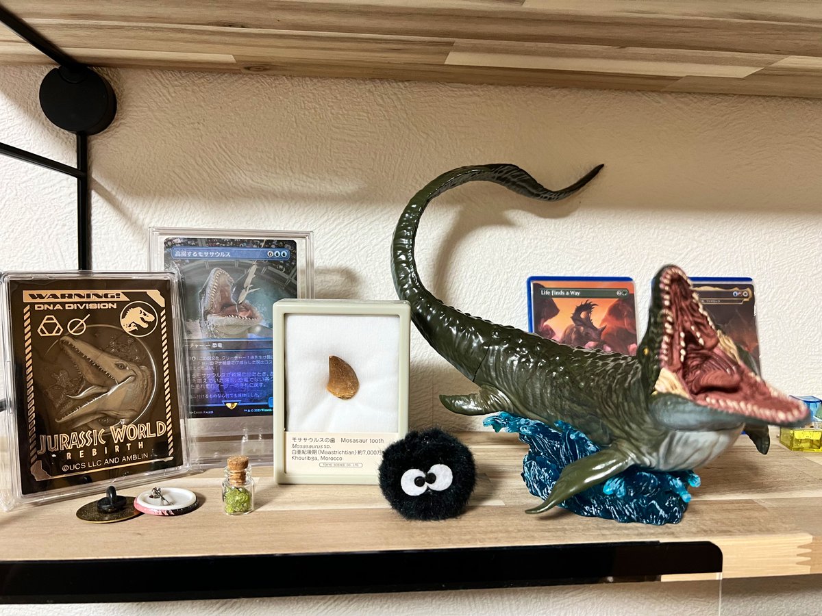 maaako1006's tweet photo. モサモサモササウルス🥰
新しく仲間入りした右のフィギュアはwakaさんからのプレゼント🥳 https://t.co/aYoDUS8JLH