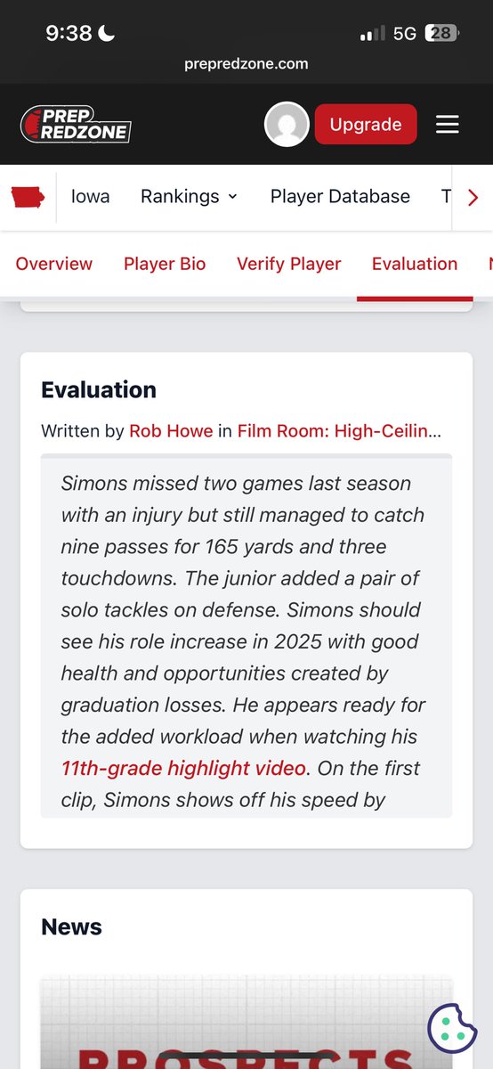 syn_simons_2's tweet image. Thank you prep red zone for the kind words going into week 1 !
