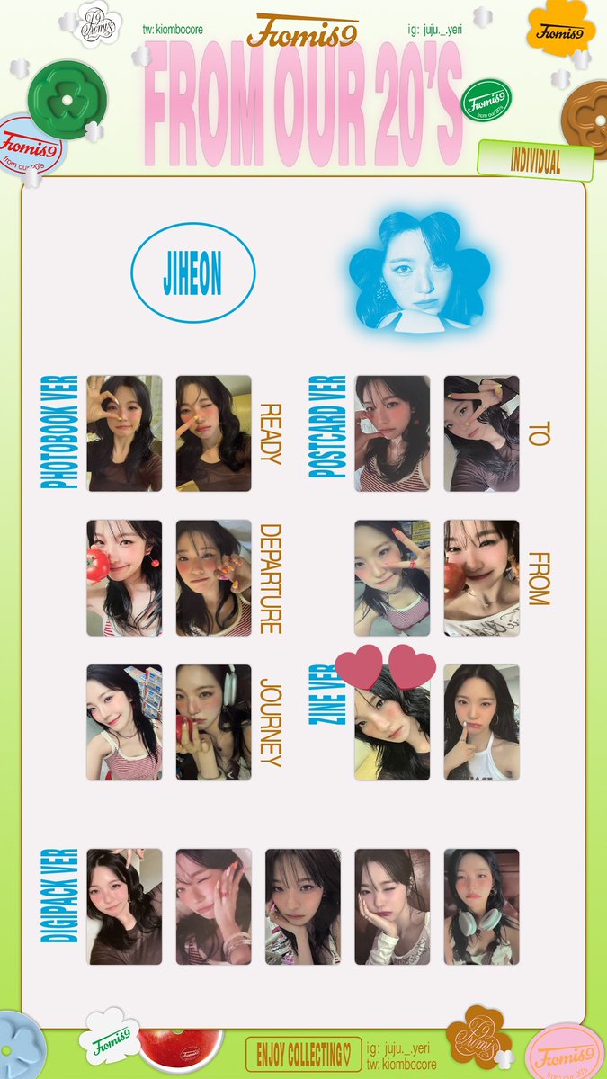 __34j1_'s tweet photo. fromis_9 From Our 20's トレカ 交換

【譲】zine ver チェヨン 
【求】zine ジホン

郵送での交換です🙇‍♀️

#fromis_9交換 https://t.co/i57BBHnpiI