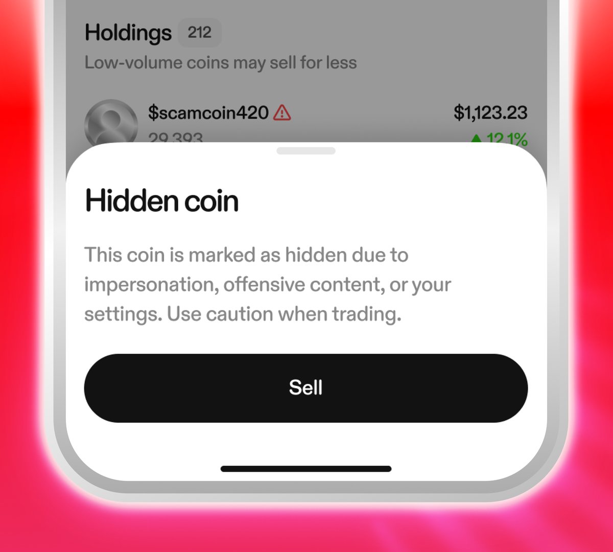 zora (@zora) on Twitter photo Update:
+ Coins that break community guidelines are hidden on Zora
+ Hidden coins are now only visible in your wallet holdings with a warning
+ You can trade, sell, or transfer your hidden coins
We are committed to making Zora the most trusted place to launch and trade creator Update:
+ Coins that break community guidelines are hidden on Zora
+ Hidden coins are now only visible in your wallet holdings with a warning
+ You can trade, sell, or transfer your hidden coins
We are committed to making Zora the most trusted place to launch and trade creator