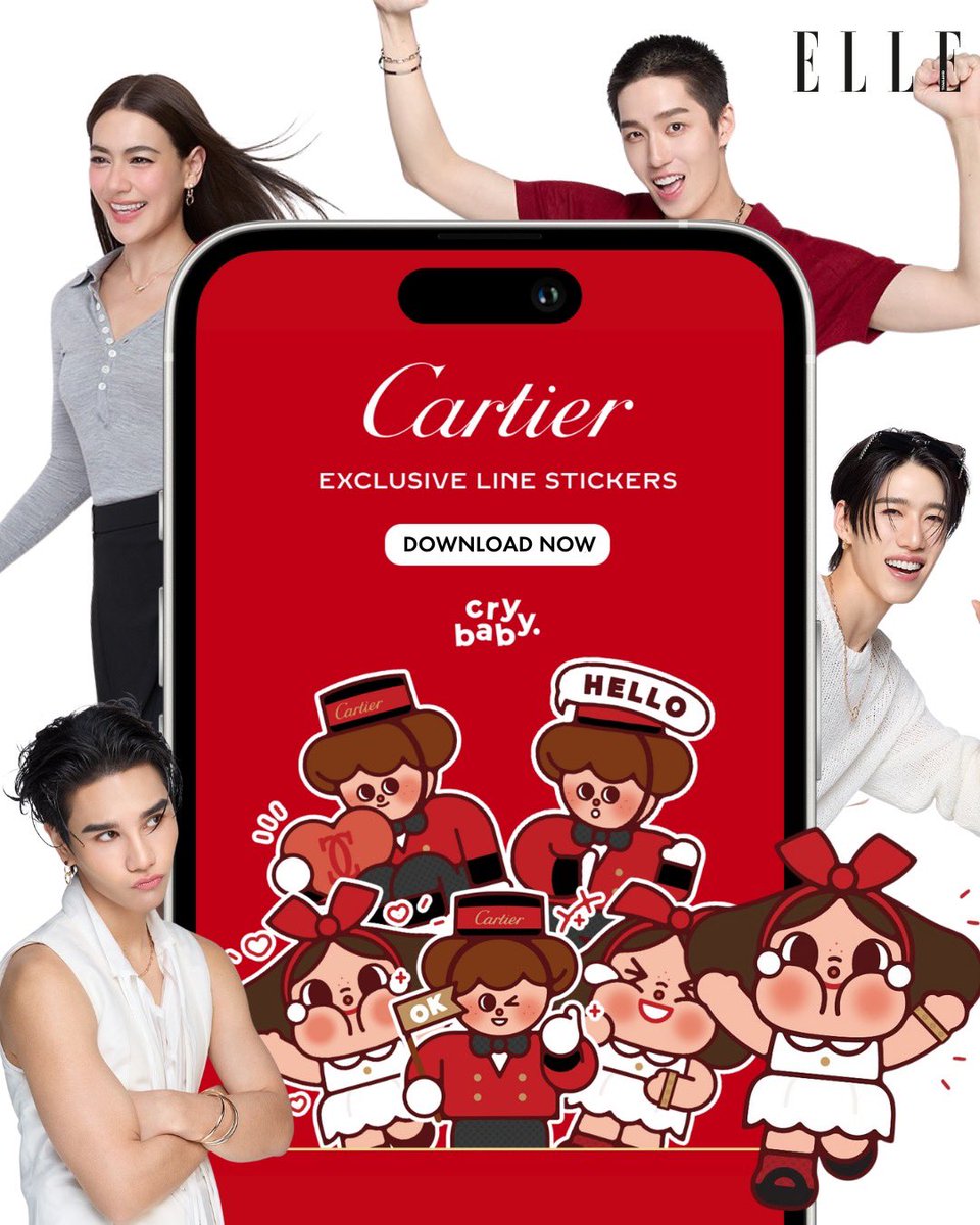 <a href="/Cartier/">Cartier</a> เปิดตัวสติกเกอร์ LINE สุดเอ็กซ์คลูซีฟ CARTIER × CryBaby เนื่องในโอกาสฉลองการเปิดบูติกแฟลกชิปแห่งใหม่ ณ สยามพารากอนผ่านผลงานสร้างสรรค์ของศิลปินไทย มอลลี่ นิสา ผู้สร้างจักรวาล CryBaby  

#ELLEThailand
#CartierThailand 
#thanapob_lee #Kimmy_kimberley
#JeffSatur #PPKritt